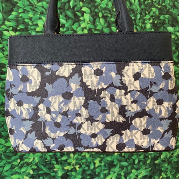 Hailee Michael Kors Xs Satchel Navy Floral - Picture 7 of 8